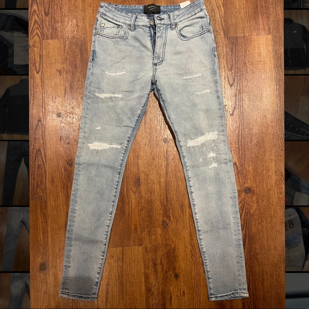 Represent work wash skinny jeans